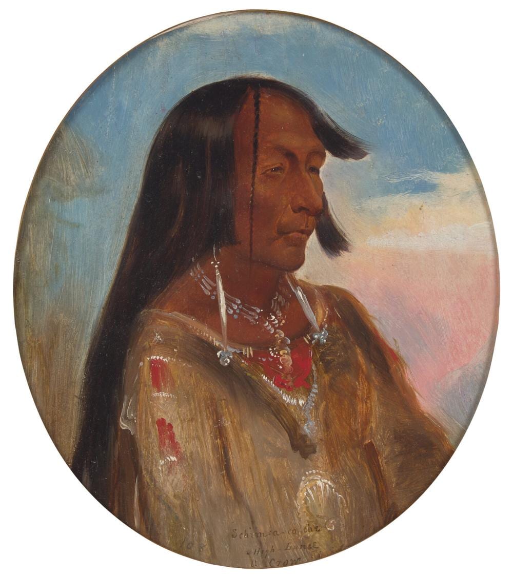 Alfred Jacob Miller comparable auction result: alfred jacob miller american 1810 1874 schim a co che high lance crow chief