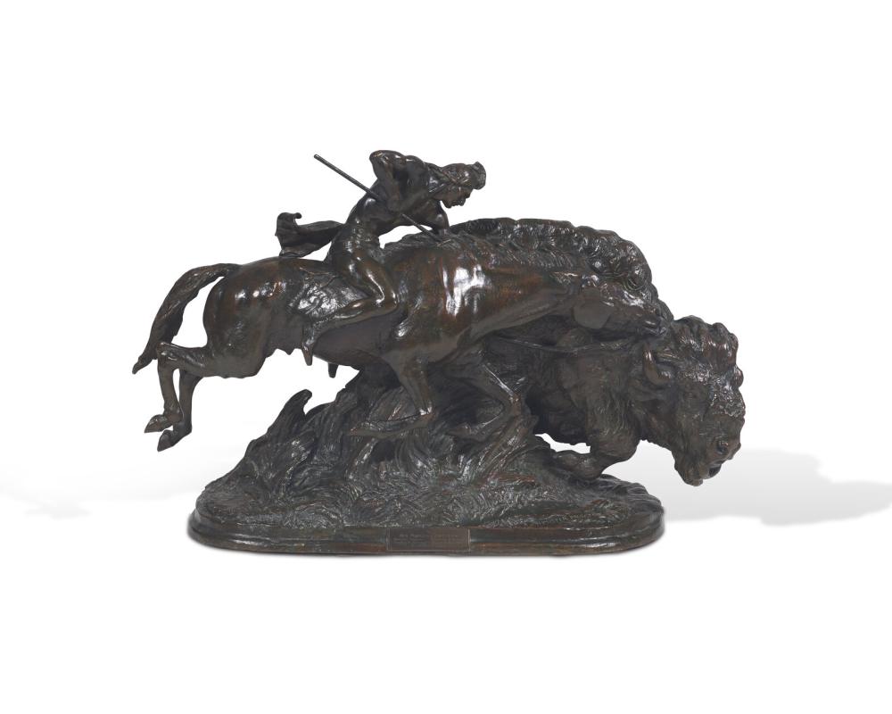Alexander Phimister Proctor comparable auction result: alexander phimister proctor american 1862 1950 pursuit of the king of the herd conceived 1914 cast c 1917
