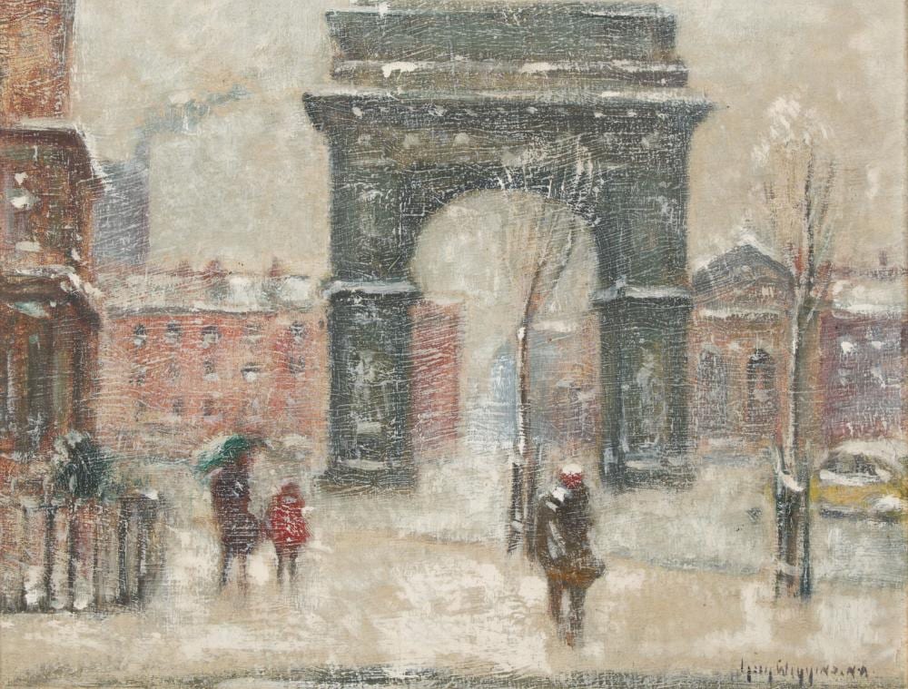 Guy Carleton Wiggins comparable auction result: guy carleton wiggins american 1883 1962 winter washington square