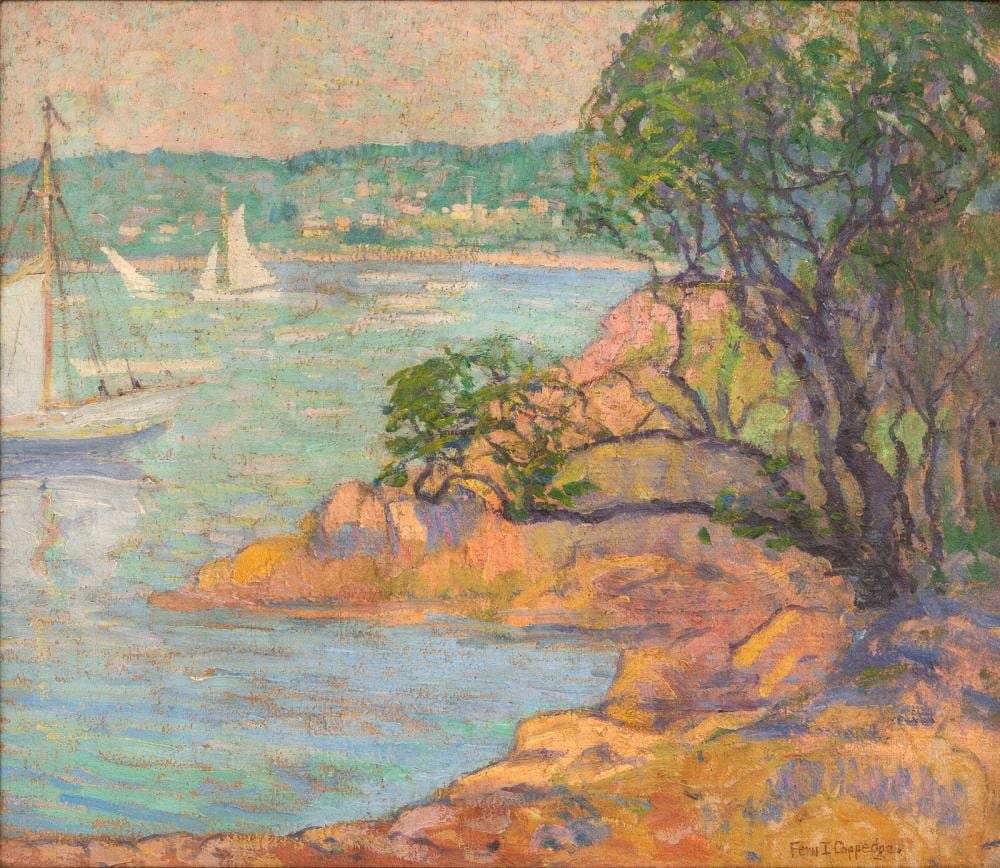 Fern Isabel Coppedge comparable auction result: fern isabel coppedge american 1883 1951 a new england harbor