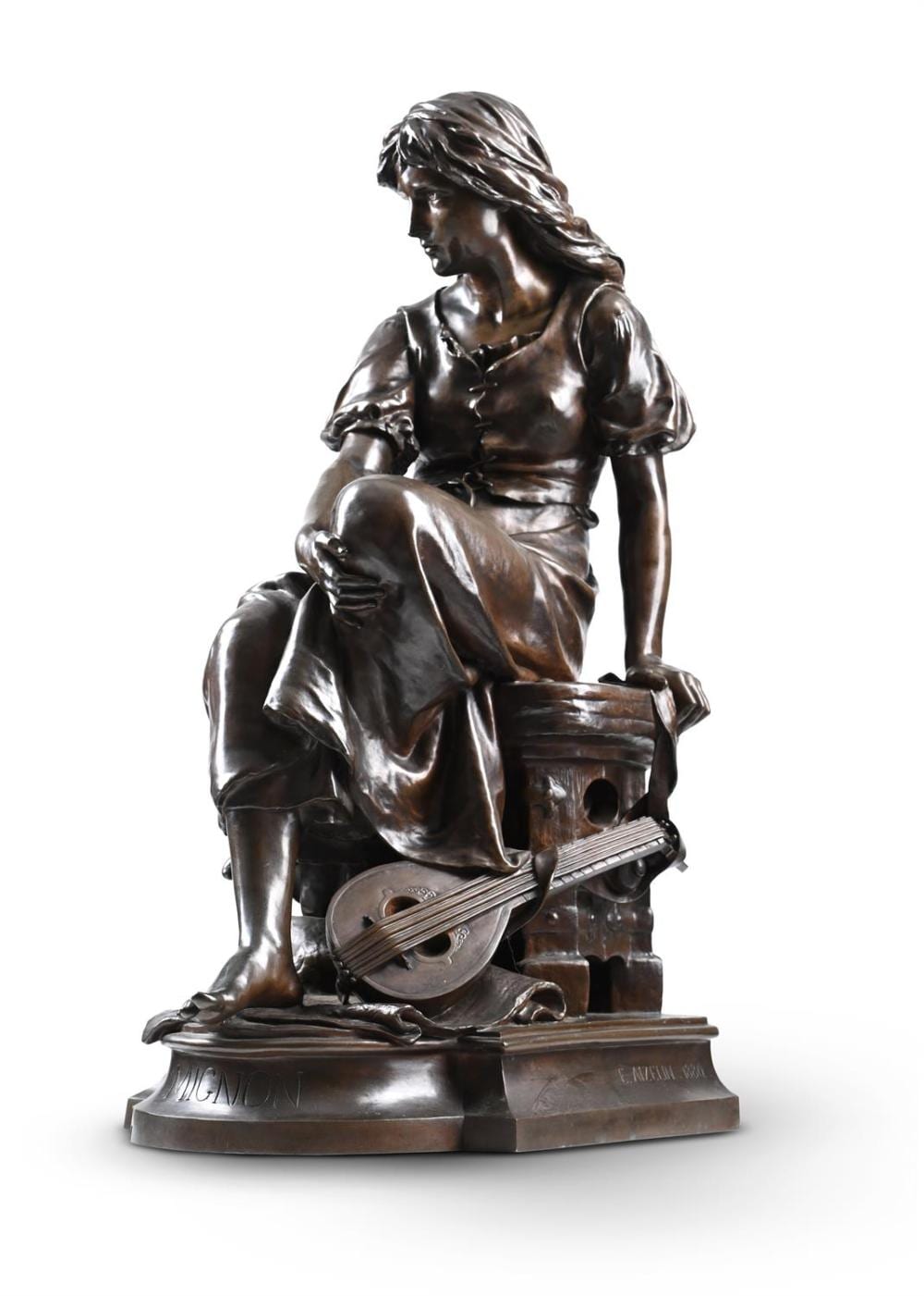 Eugène Antoine Aizelin comparable auction result: eug ne antoine aizelin 1821 1902 a large bronze figure mignon late 19th century
