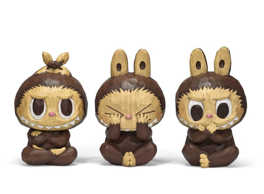 Kasing Lung comparable auction result: kasing lung b 1972 three wise labubu series don t hear don t see don