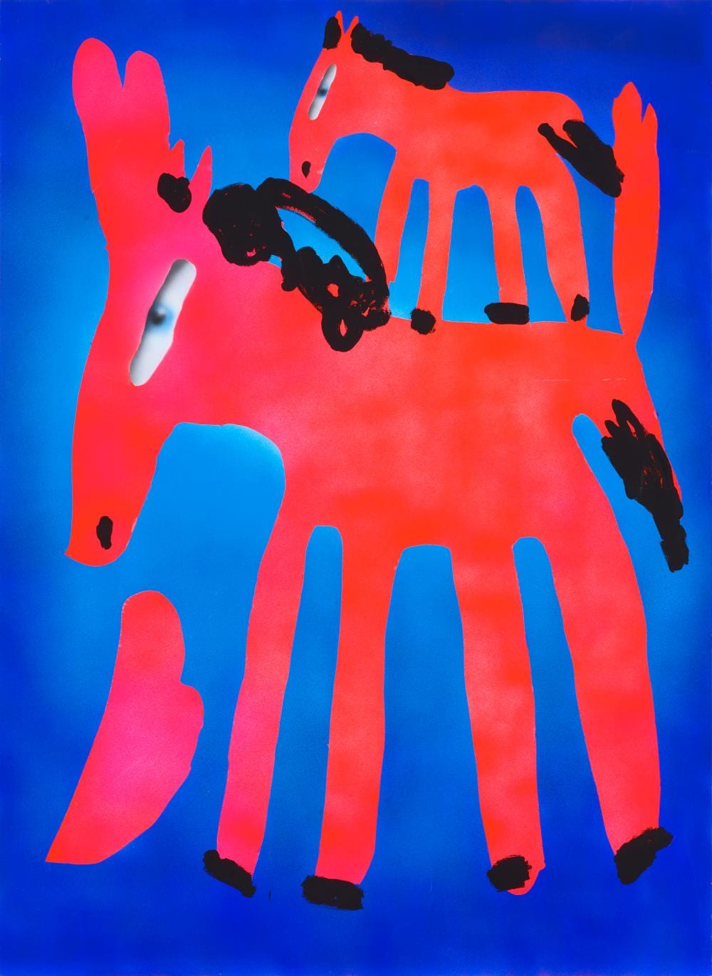 Austin Lee comparable auction result: austin lee b 1983 horse stack acrylic on canvas213 x 152 cm 84 x 60