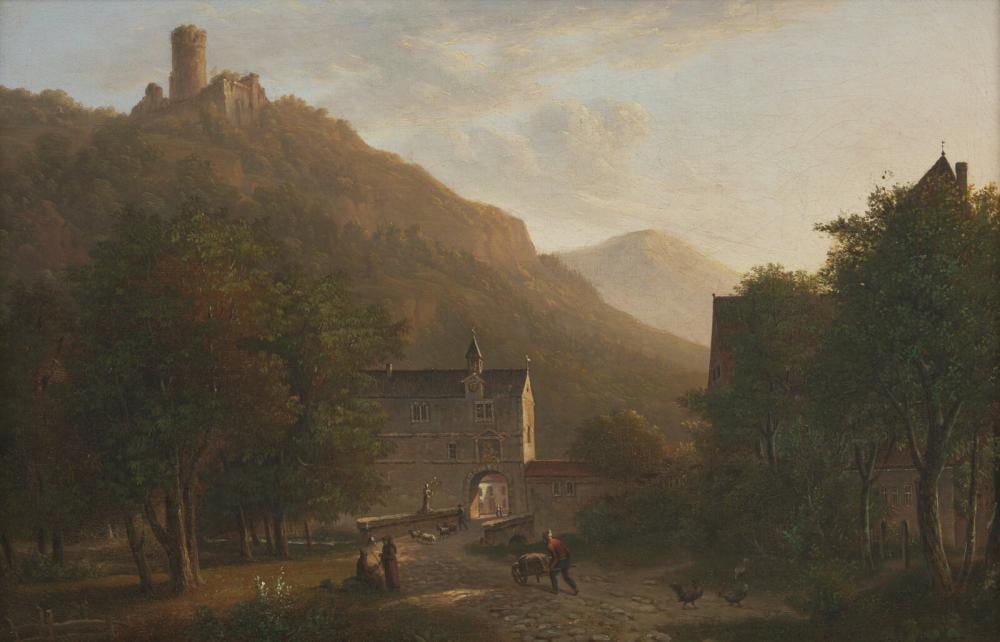 Jens Dahl-Jensen comparable auction result: jens peter i p m ller danish 1783 1854 monastery in the black forest 1820