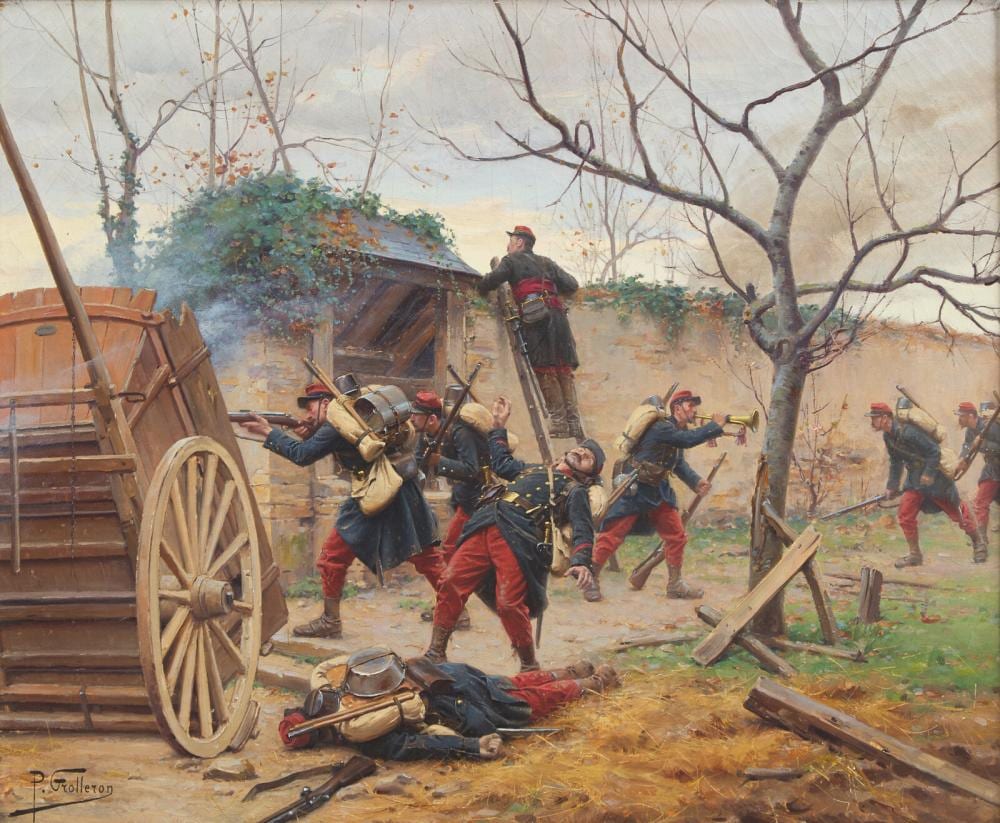 Paul Grolleron comparable auction result: paul louis narcisse grolleron french 1848 1901 military skirmish