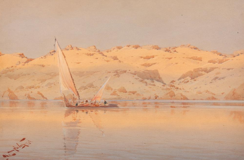 Augustus Osborne Lamplough comparable auction result: augustus osborne lamplough british 1877 1930 on the nile