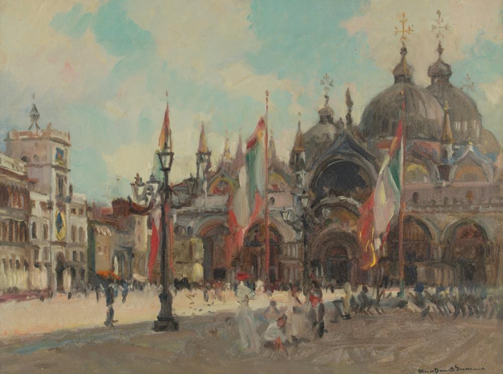 oliver dennett grover american 1861 1927 a view of piazza san marco venice 1913 · Freeman’s · 2025-12-09 Oliver Dennett Grover comparable auction result: oliver dennett grover american 1861 1927 a view of piazza san marco venice 1913
