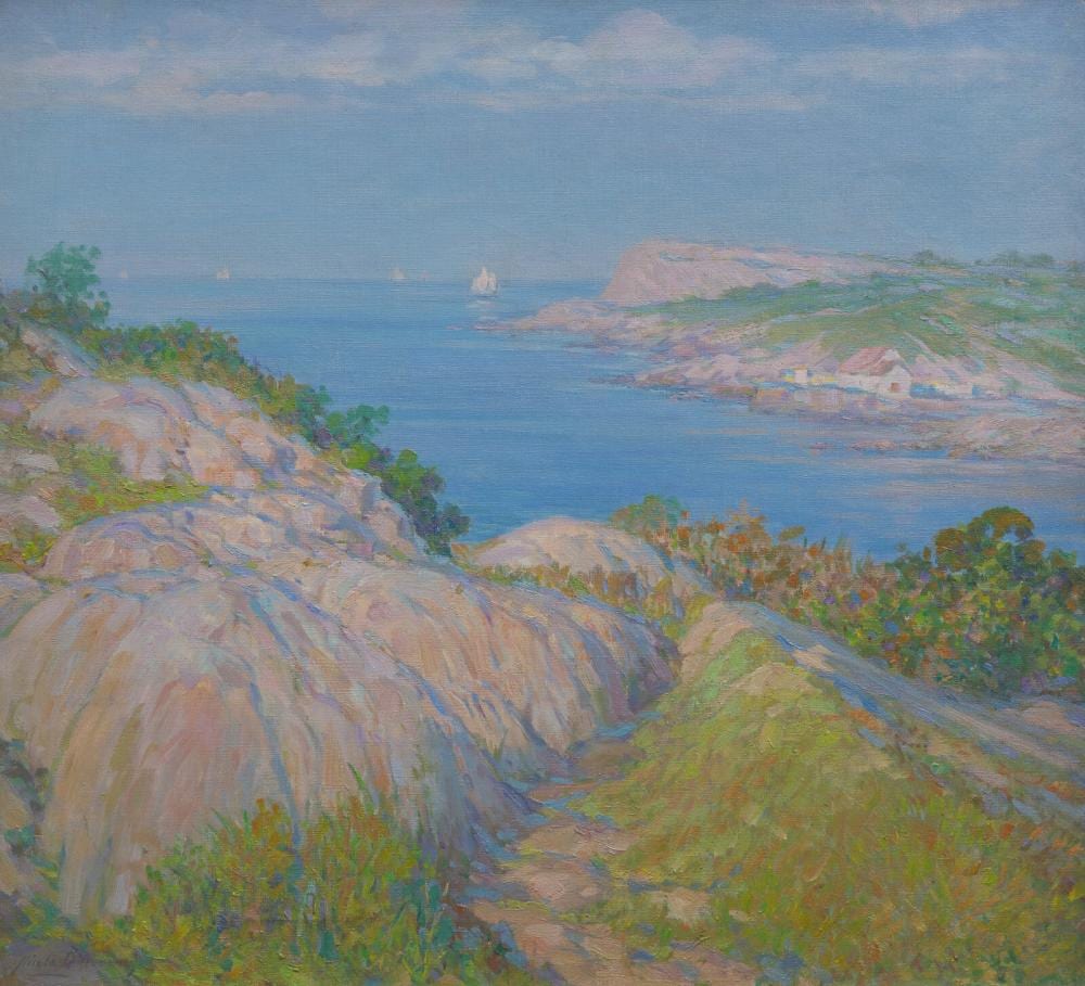 Nicola D'Ascenzo comparable auction result: nicola d ascenzo american italian 1871 1954 inlet with sailboats
