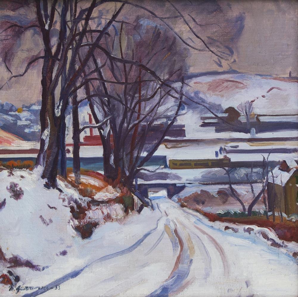 Giovanni Martino comparable auction result: giovanni martino american 1908 1997 winter manayunk 1933