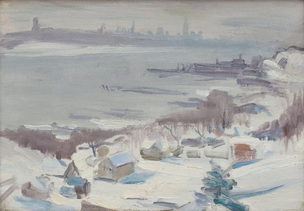 Henry Asbury Rand comparable auction result: henry asbury rand american 1886 1961 winter scene