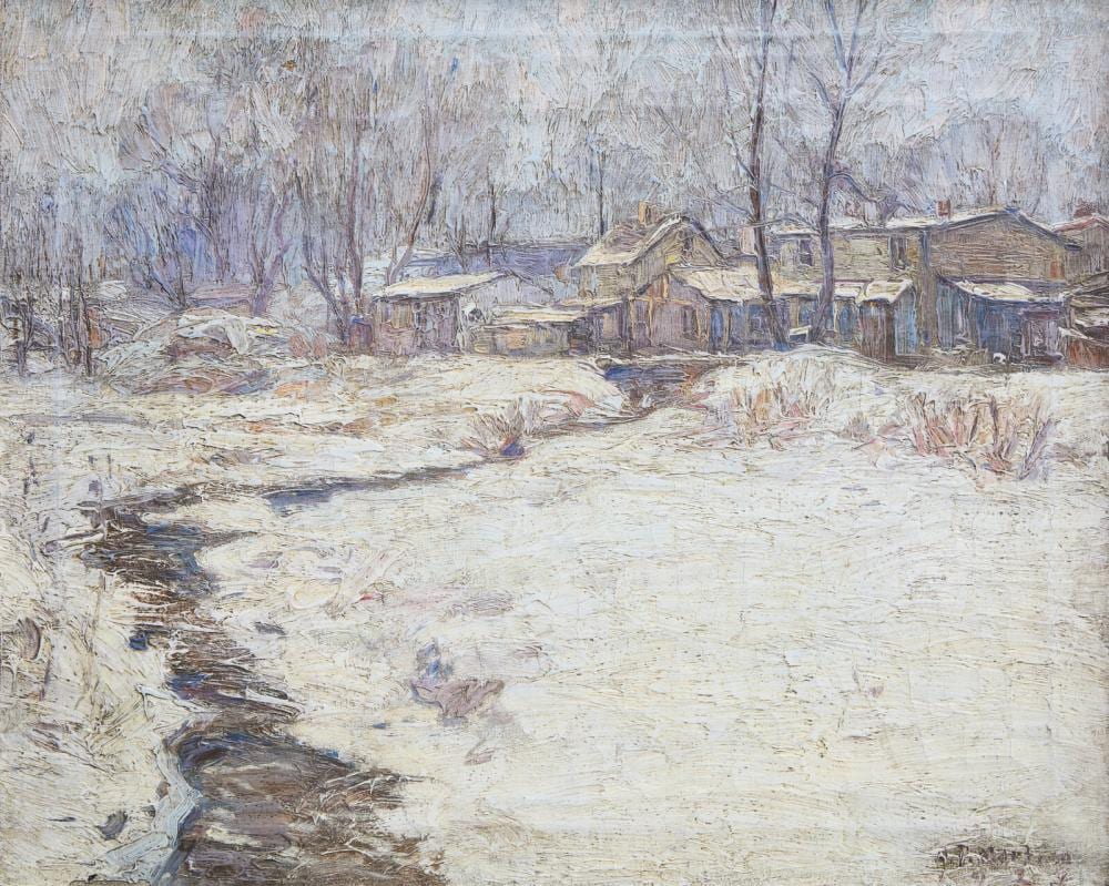 Antonio Pietro Martino comparable auction result: antonio martino american 1902 1989 little creek in winter 1927