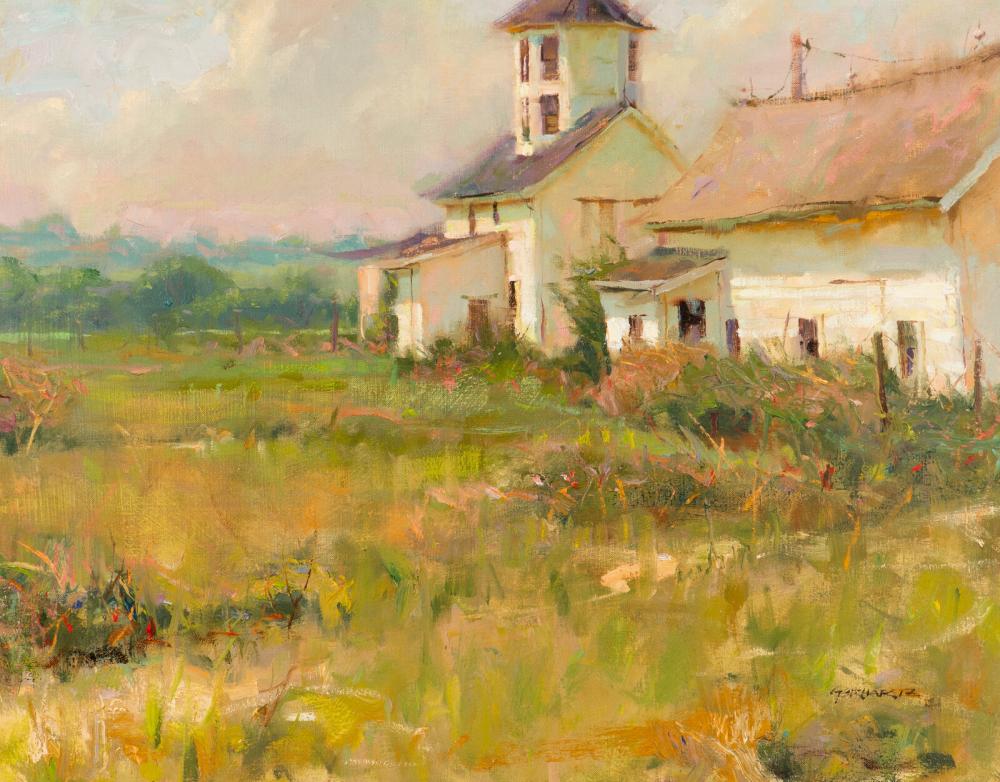 Dan Gerhartz comparable auction result: daniel gerhartz american b 1965 fox tower 1988