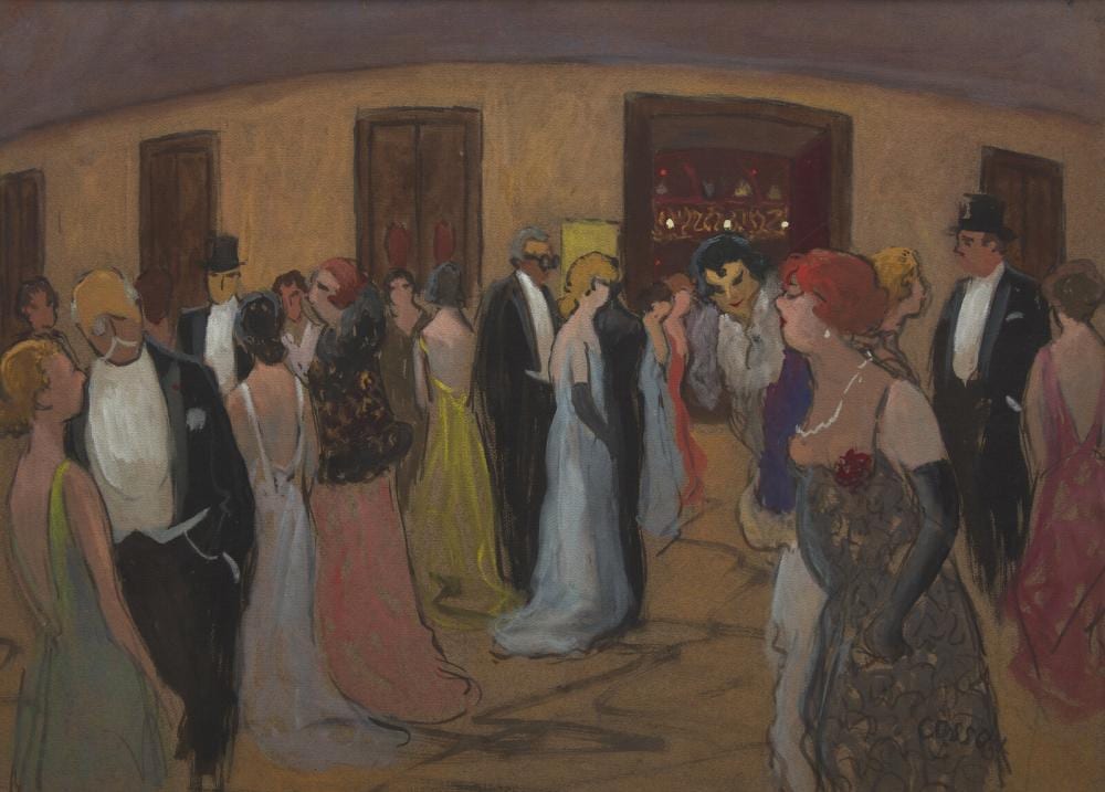 Marcel Cosson comparable auction result: jean louis marcel cosson french 1878 1956 l entracte