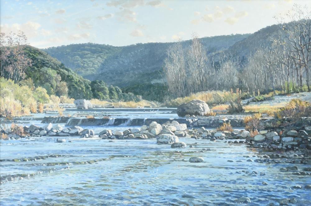 David Caton comparable auction result: david caton american texas b 1955 upper frio 2015 40 x 60 in 101 6 x 152 4 cm frame 48 x 68 in 121 9 x 172 7 cm