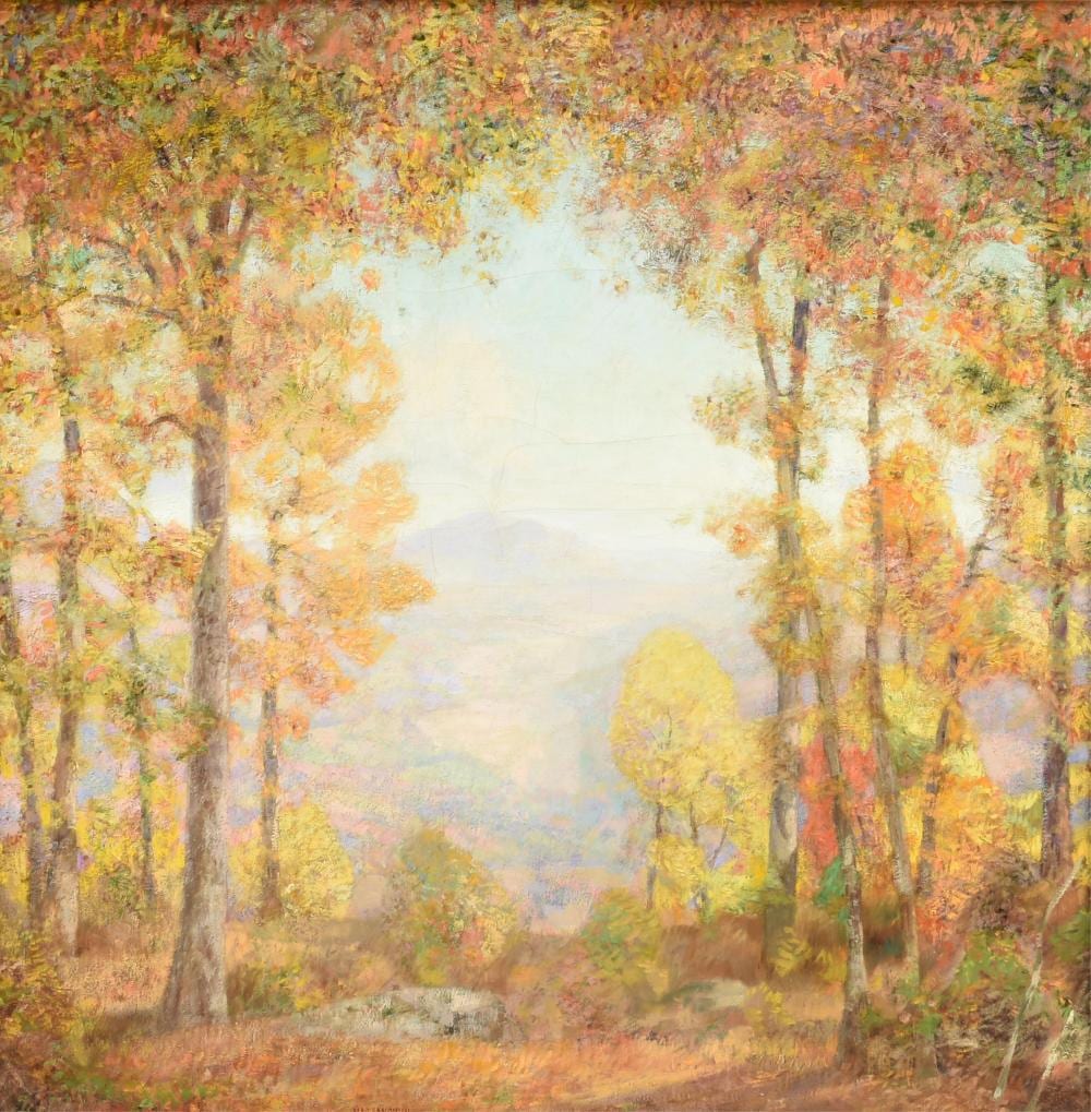 lawrence mazzanovich american 1871 1959 fall landscape untitled 20th century 30 1 8 x 30 1 8 in 76 5 x 76 5 cm frame 37 3 4 x 37 3 4 in 95 9 x 95 9 cm · Simpson Galleries, LLC · 2025-12-06 Lawrence Mazzanovich comparable auction result: lawrence mazzanovich american 1871 1959 fall landscape untitled 20th century 30 1 8 x 30 1 8 in 76 5 x 76 5 cm frame 37 3 4 x 37 3 4 in 95 9 x 95 9 cm