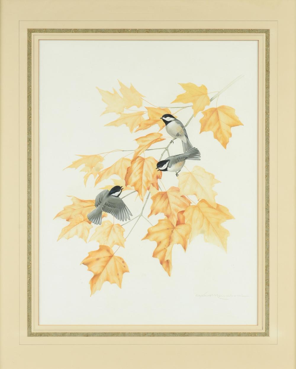 athos menaboni italian american 1895 1990 carolina chickadees 20th century 23 x 17 3 4 in 58 4 x 45 1 cm frame 31 3 4 x 25 3 4 in 80 6 x 65 4 cm · Simpson Galleries, LLC · 2025-12-06 Athos Menaboni comparable auction result: athos menaboni italian american 1895 1990 carolina chickadees 20th century 23 x 17 3 4 in 58 4 x 45 1 cm frame 31 3 4 x 25 3 4 in 80 6 x 65 4 cm