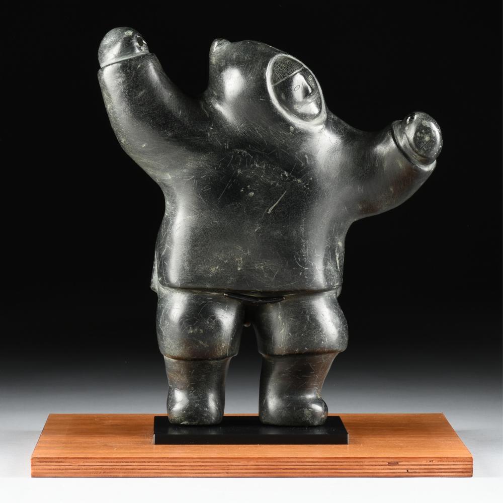David Ikutaaq comparable auction result: david ikutaaq inuit 1929 1984 hunter 1960s 14 1 2 x 12 x 9 in 36 8 x 30 5 x 22 9 cm