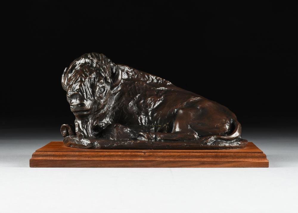 ace powell american 1912 1978 reclining buffalo 20th century 6 1 2 x 13 1 4 x 9 1 4 in 16 5 x 33 7 x 23 5 cm · Simpson Galleries, LLC · 2025-12-06 Ace Powell comparable auction result: ace powell american 1912 1978 reclining buffalo 20th century 6 1 2 x 13 1 4 x 9 1 4 in 16 5 x 33 7 x 23 5 cm