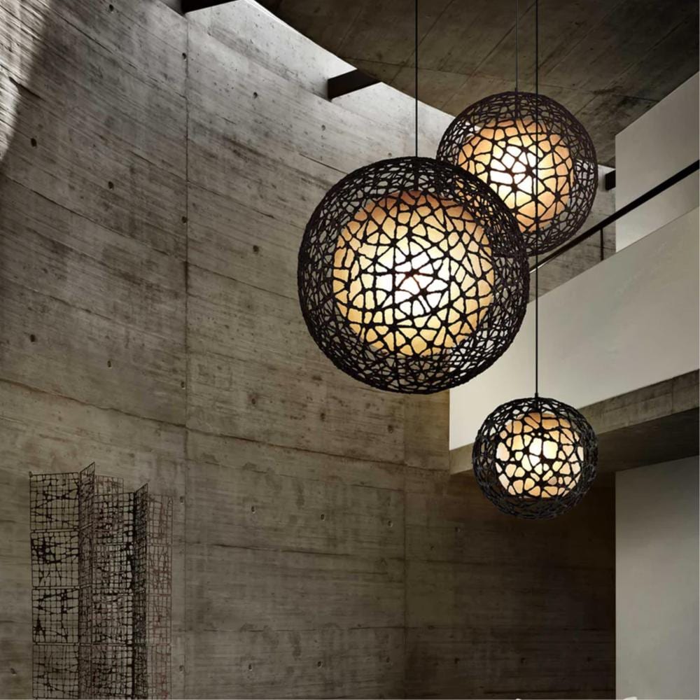 Kenneth Cobonpue comparable auction result: 1 x kenneth cobonpue classic c u c me pendant lamp colour brown 40cm diameter