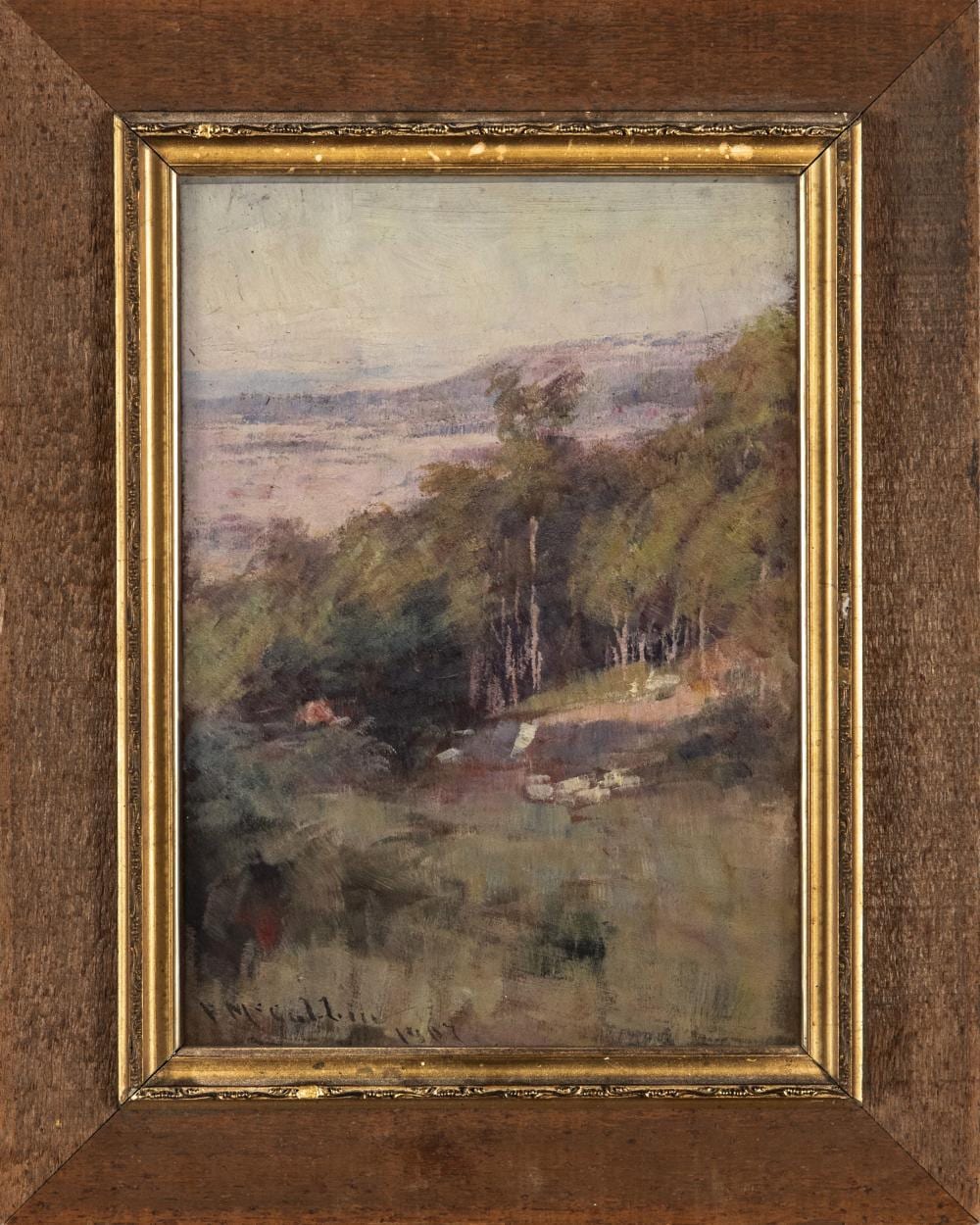 Frederick McCubbin comparable auction result: frederick mccubbin 1855 1917 view from mount macedon 1907