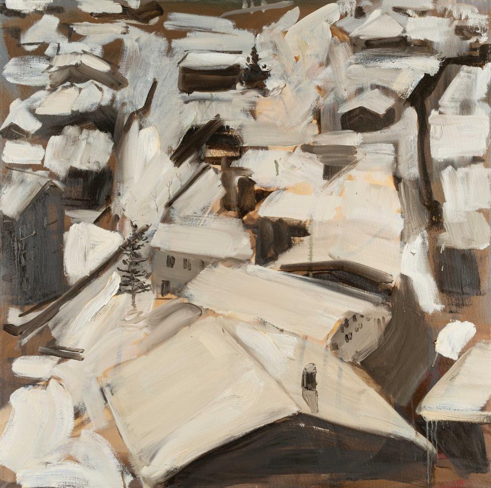 Gideon Rubin comparable auction result: gideon rubin 1973 tel aviv ohne titel snow untitled snow