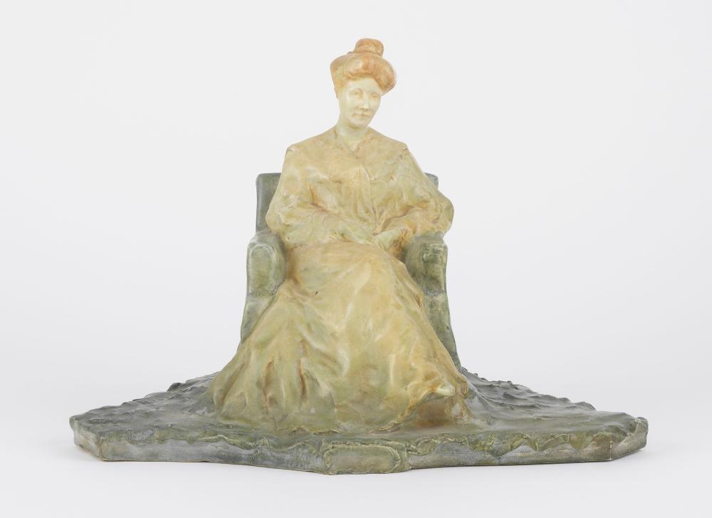 Emile Decoeur comparable auction result: emile decoeur 1876 1953 statuette figurant une l gante assise gr s maill sign et dat 1908