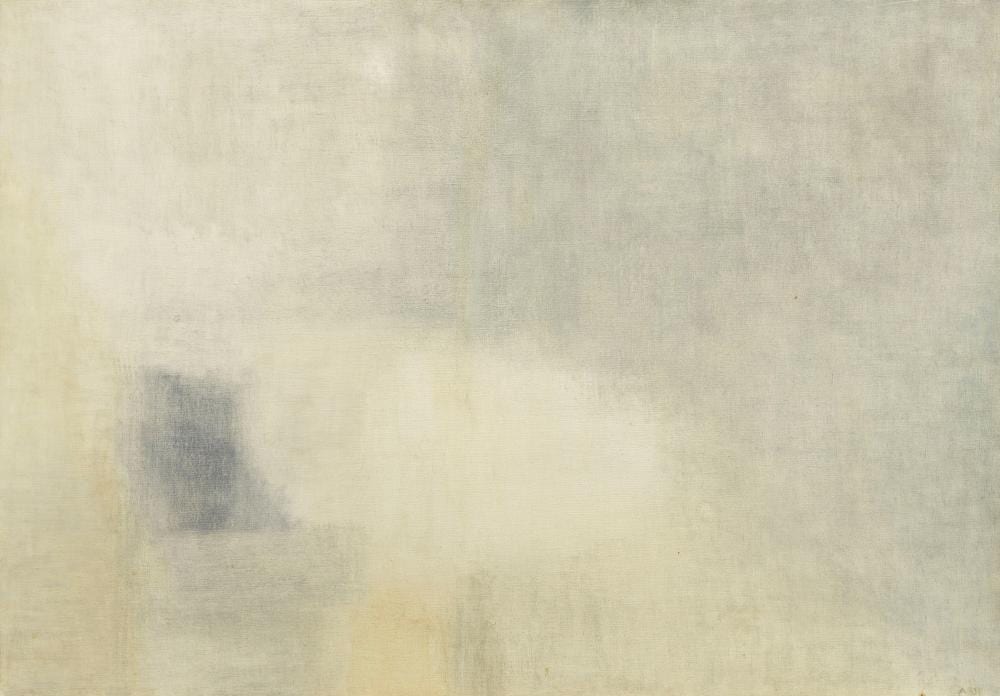 Geneviève Asse comparable auction result: genevi ve asse 1923 2021 bretagne la pluie huile sur toile sign e et dat e 66x94 cm