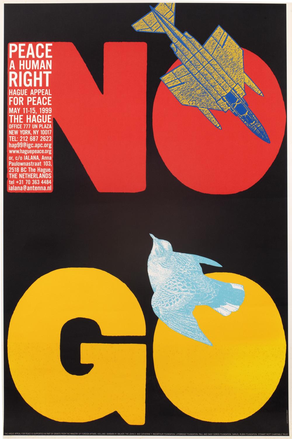 Seymour Chwast comparable auction result: seymour chwast b 1931 no go hague appeal for peace poster unframed 91cm x 61cm