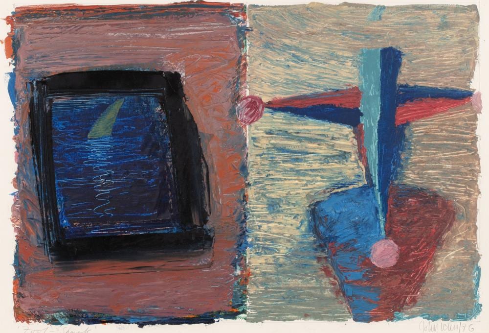 John Loker comparable auction result: john loker b 1938 a fool s shark 1986 oil on paper signed and dated in pencil lower right 38cm x 56cm