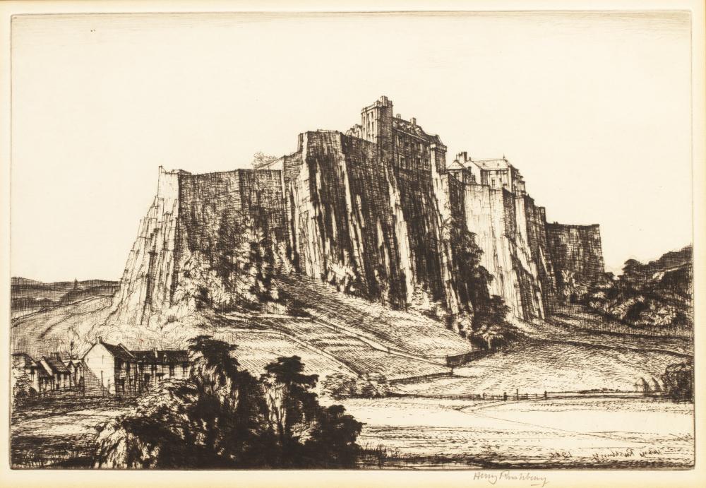 Henry Rushbury comparable auction result: henry rushbury 1889 1968 stirling castle etching signed in pencil lower right 21cm x 31cm