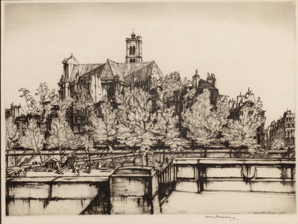Henry Rushbury comparable auction result: henry rushbury 1889 1968 st gervais paris 1925 etching signed in pencil lower right 24cm x 32cm