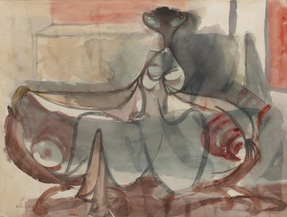 John Melville comparable auction result: john melville 1902 1986 abstract figure watercolour signed lower left 55cm x 72cm