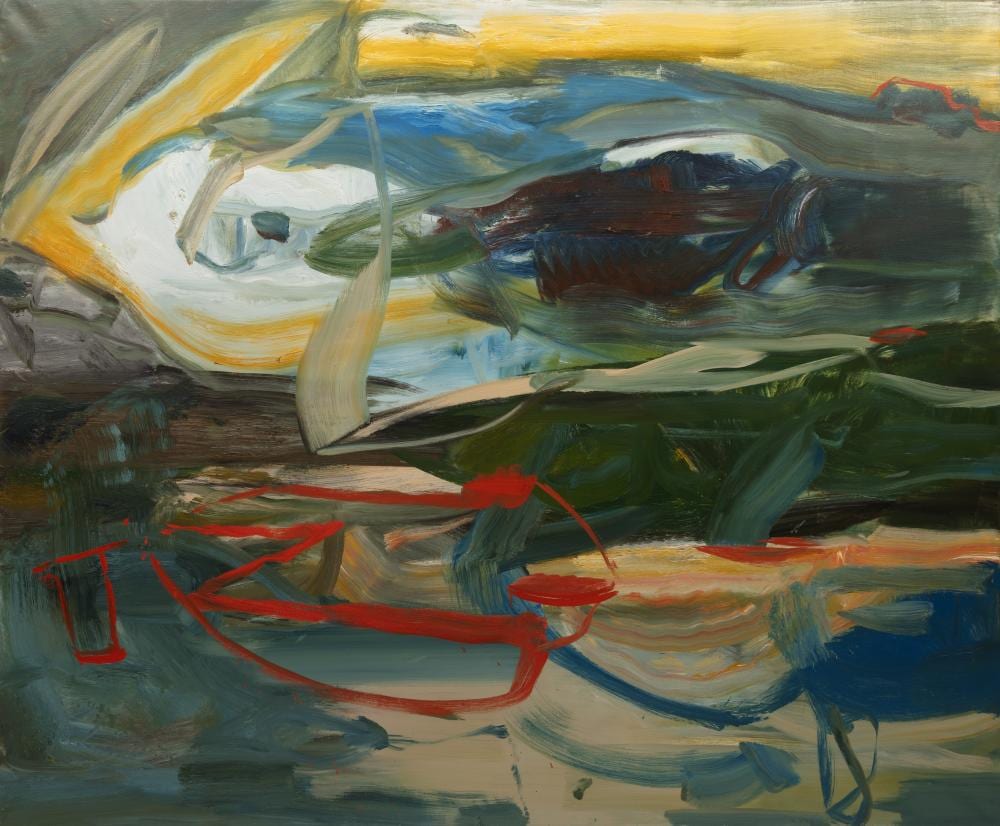 Maurice Cockrill comparable auction result: maurice cockrill 1936 2013 yellow morning 2003 oil on linen signed dated and titled to the reverse unframed 148cm x 179 5cm