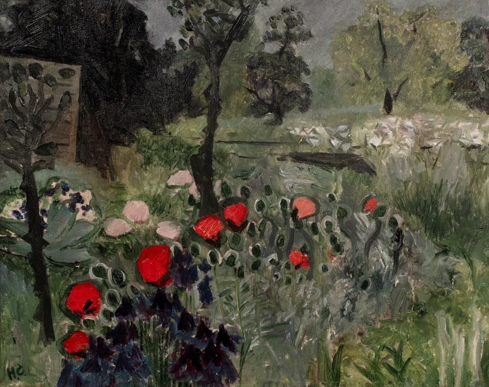 Hugh Verschoyle Cronyn comparable auction result: hugh cronyn 1905 1996 overgrown garden oil on canvas signed with initials lower left 39cm x 50cm