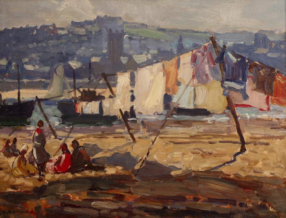 Leonard Richmond comparable auction result: leonard richmond 1889 1965 st ives circa 1930s oil on board signed lower left 34cm x 44cm