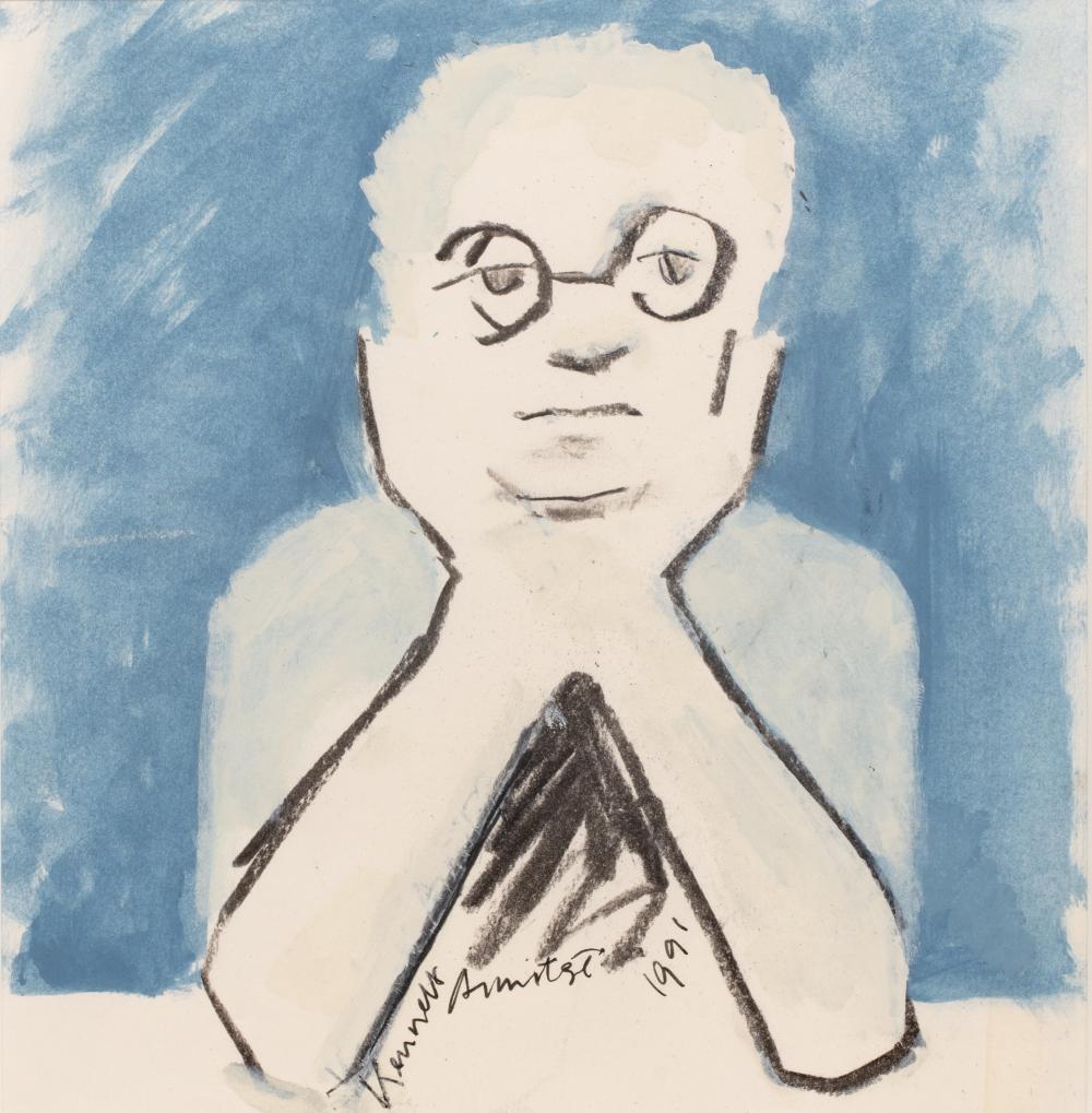 Kenneth Armitage comparable auction result: kenneth armitage 1916 2002 self portrait 1991 watercolour gouache and black crayon signed and dated 24 5cm x 24 5cm