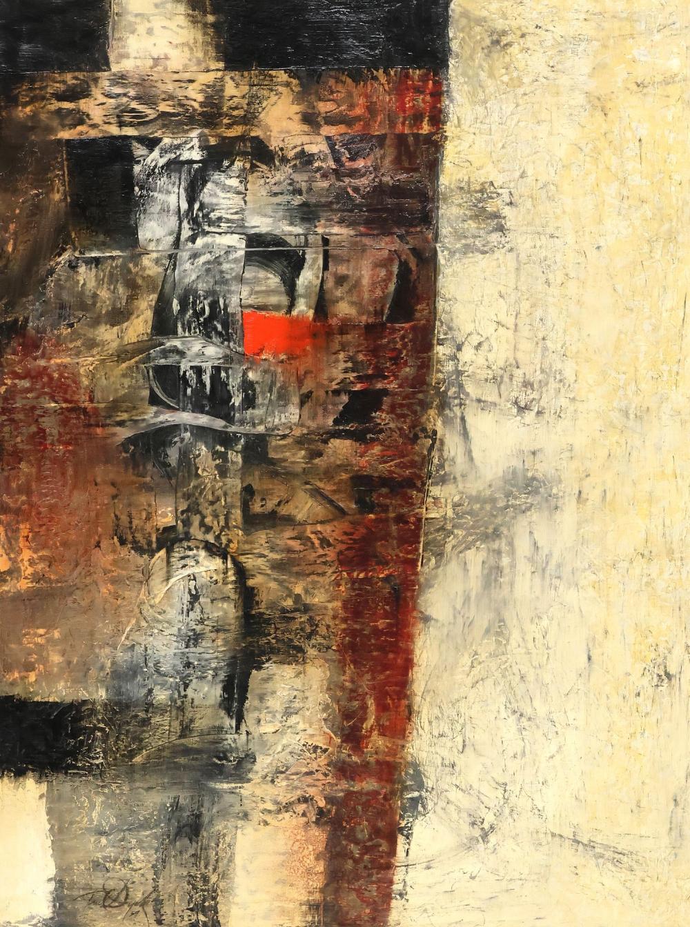 Paul Dyck comparable auction result: paul dyck 1917 2006 abstract oil on canvas painting 47 5 x 35 25