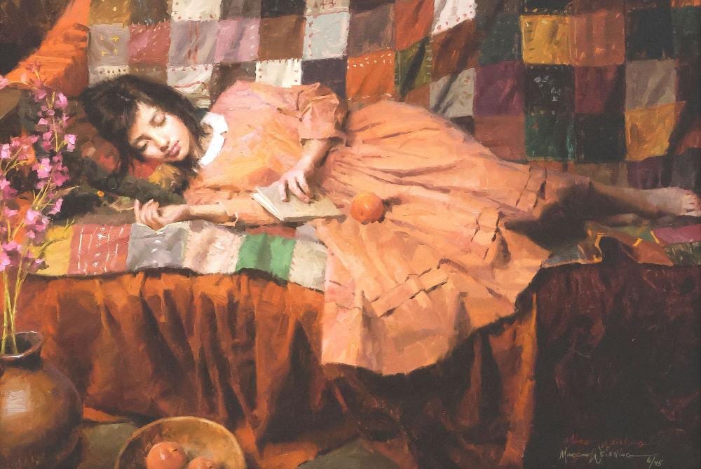 Morgan Weistling comparable auction result: morgan weistling b 1964 patchwork dreams giclee print