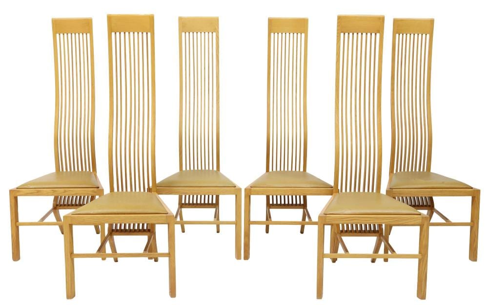 Arata Isozaki comparable auction result: 6 arata isozaki d 2002 for icf modernist monroe highback chairs