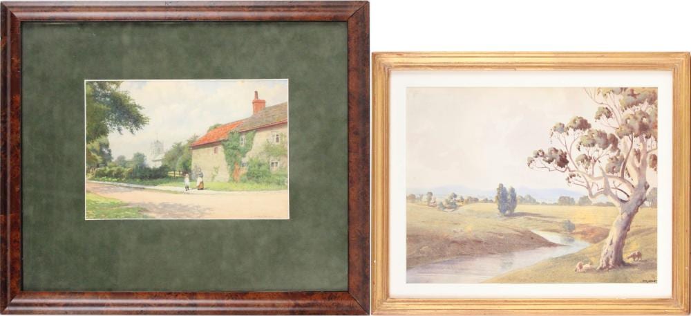 Victor R  Watt comparable auction result: victor robert watt 1886 1970 pastoral scene watercolor