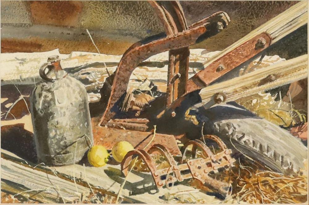 Bob Wygant comparable auction result: bob wygant tx 1927 2008 watercolor painting discards