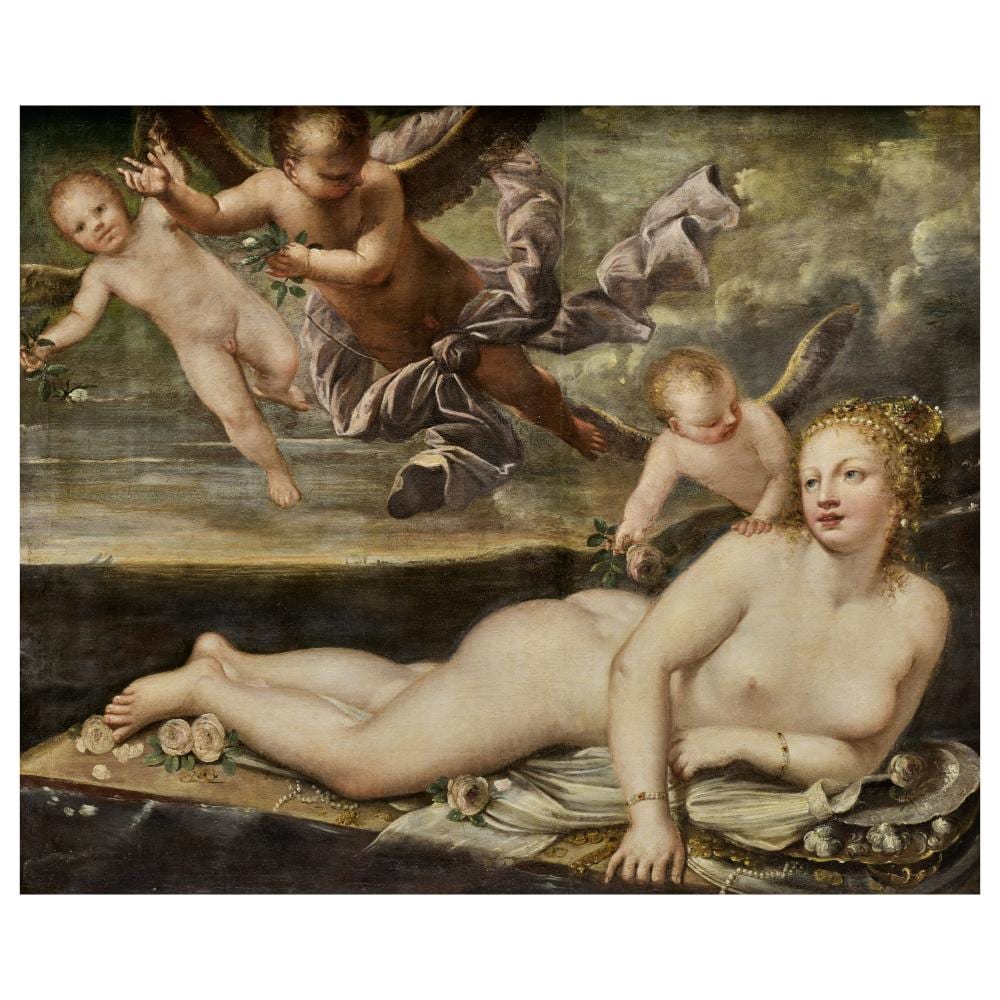 Pietro Liberi comparable auction result: pietro liberi padua circa 1614 1687 venice venus with putti and surrounded by flowers and jewels