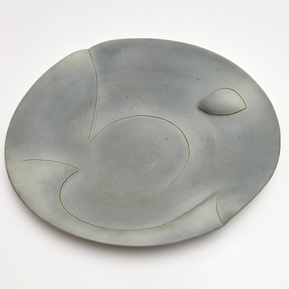 Chris Gustin comparable auction result: chris gustin sculptural ceramic charger 1991
