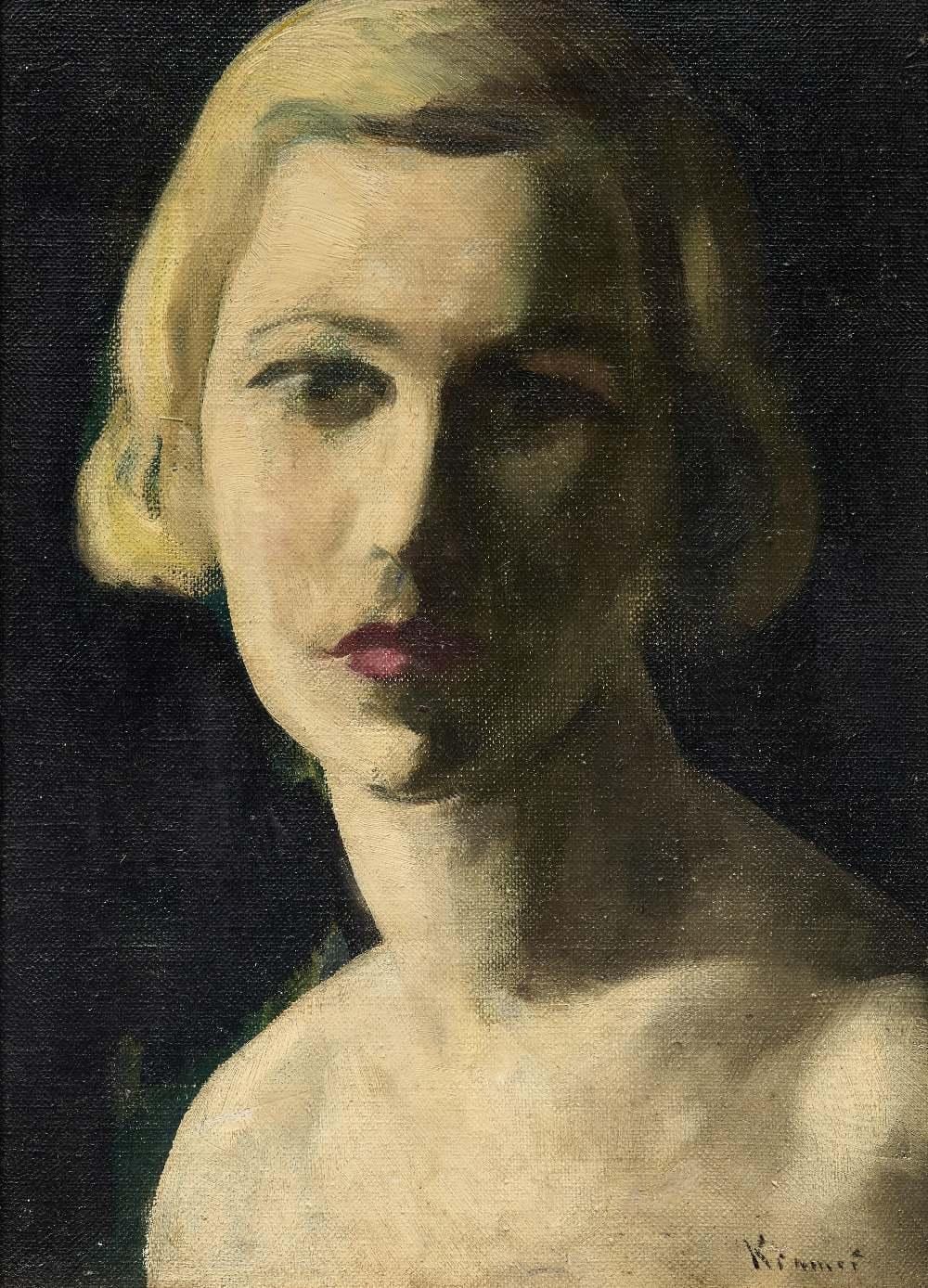 jacob kramer portrait of a lady head and shoulders · Roseberys · 2025-12-10 Jacob Kramer comparable auction result: jacob kramer portrait of a lady head and shoulders