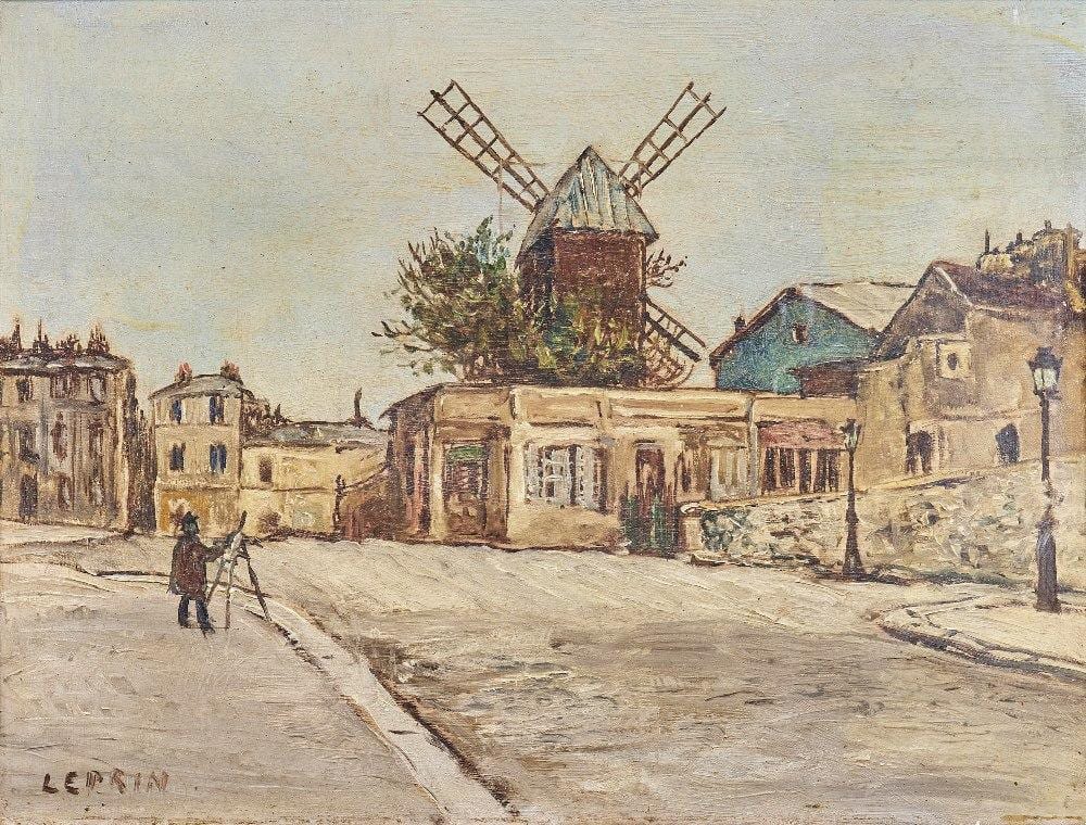 Marcel François Leprin comparable auction result: marcel fran ois leprin moulin de la galette montmartre