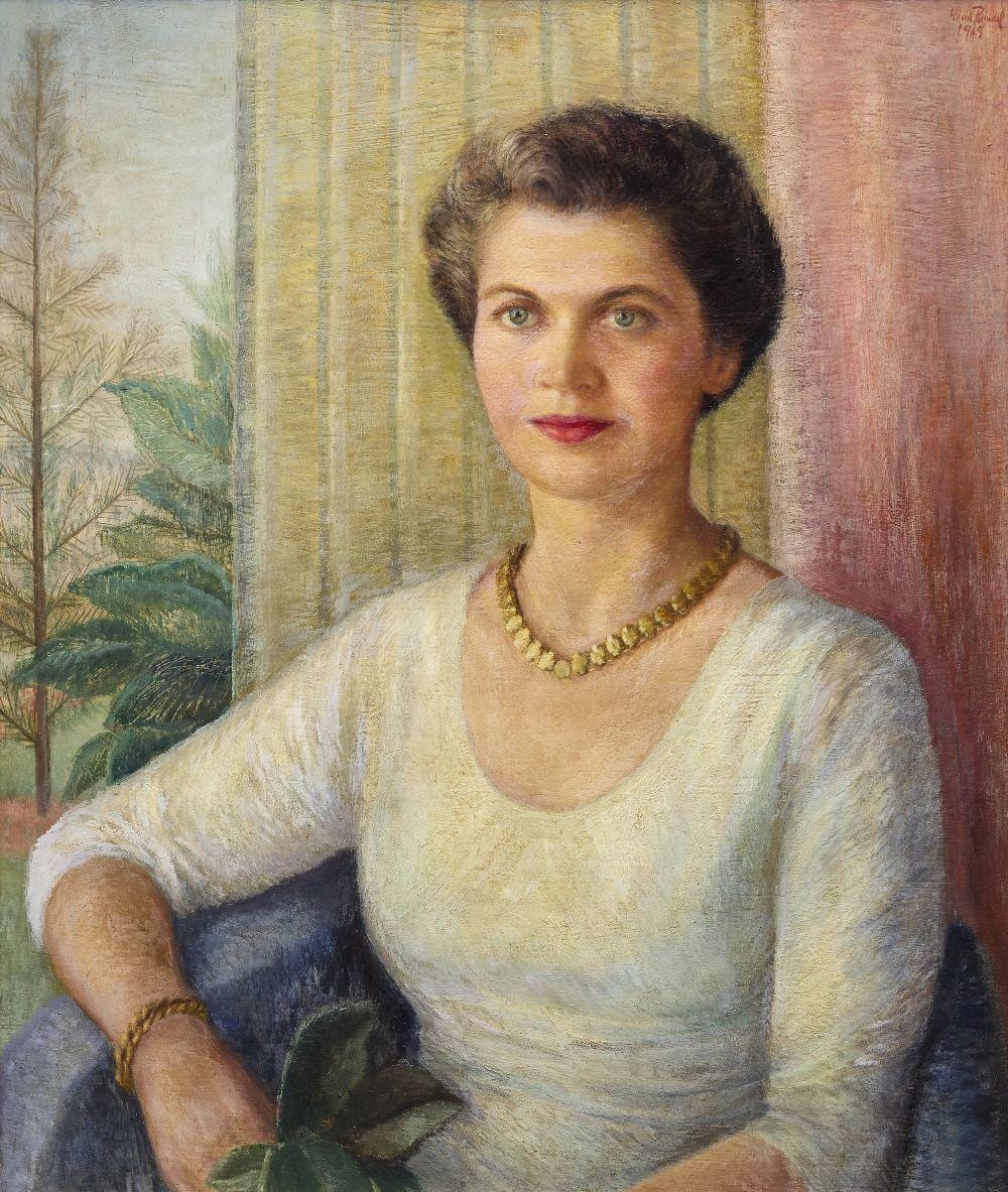 Edna Reindel comparable auction result: edna reindel portrait of a lady 1948