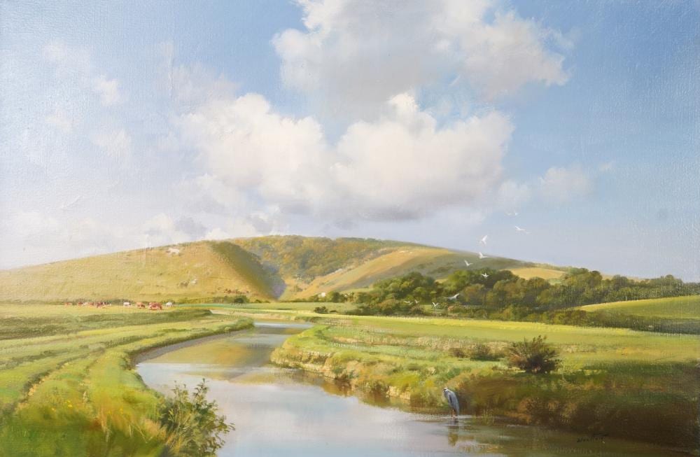 Frank Wootton comparable auction result: frank wootton 1914 1998 high and over and the river cuckmere sussex