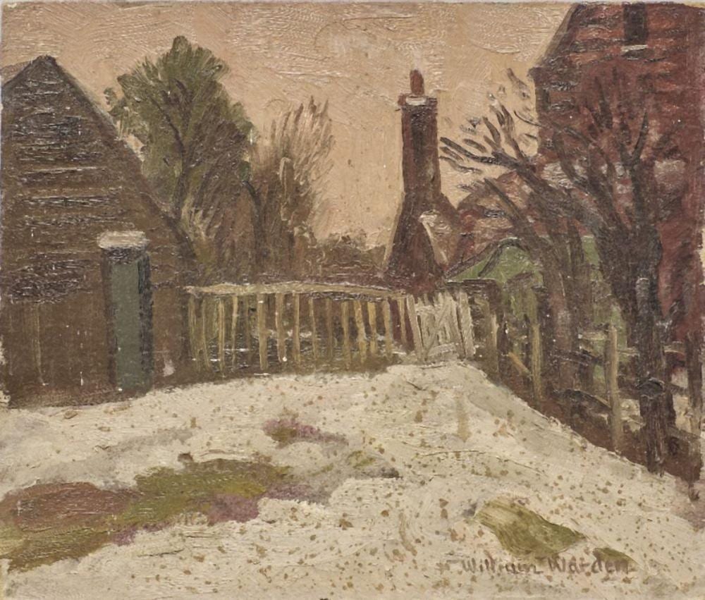 William (1908) Warden comparable auction result: william warden british 1908 1982 snowy scene oil on board signed lower right william ward