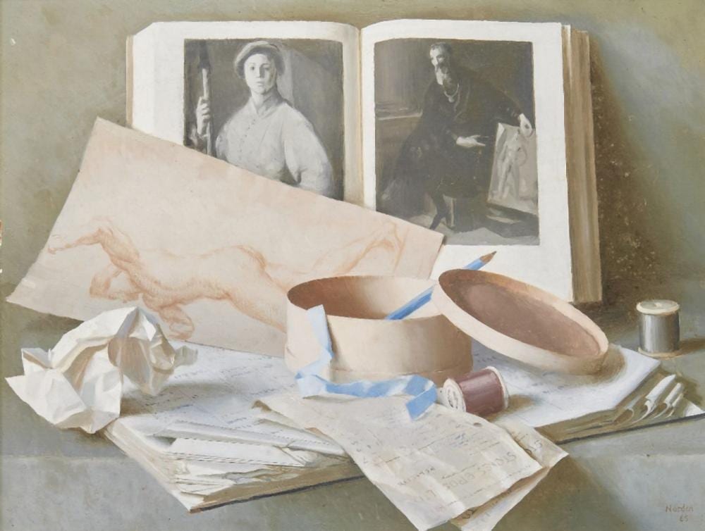 Gerald Norden comparable auction result: gerald norden british 1919 2000 still life 1965 oil on board signed and dated lower right