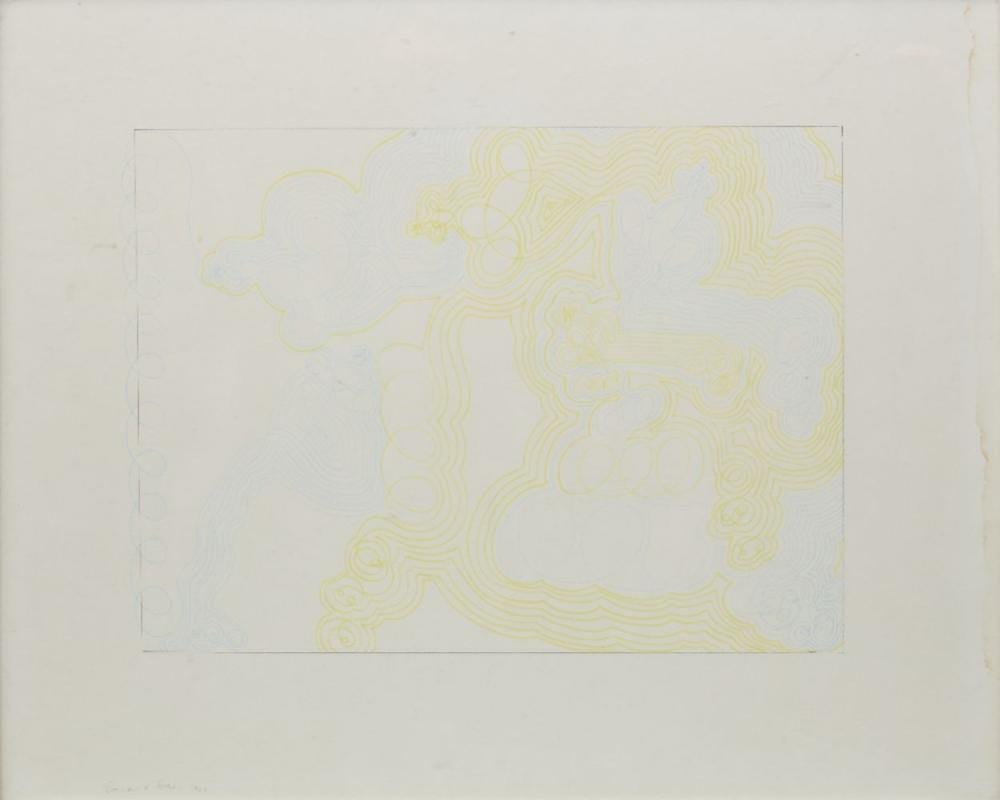 Bernard Cohen comparable auction result: bernard cohen british b 1933 drawing 1963 coloured pencil and pencil on paper signed and